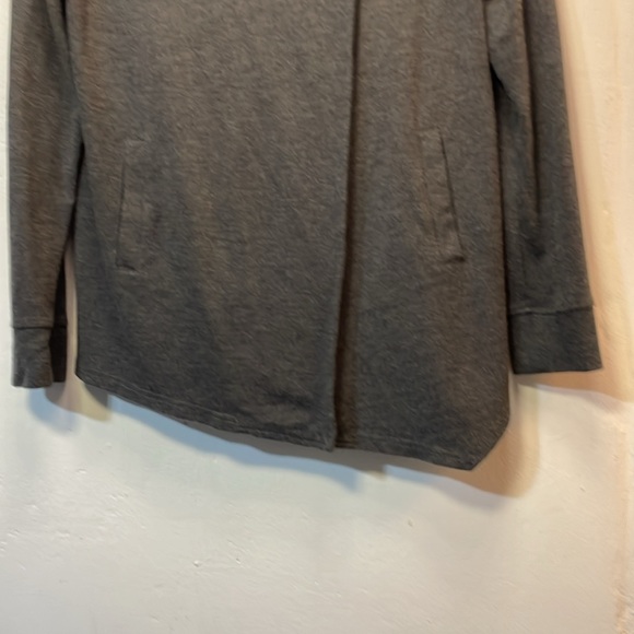 Kensie Grey Asymmetrical Cross-over Collar Long Sleeve Athletic Pockets S #0023 - Picture 5 of 11